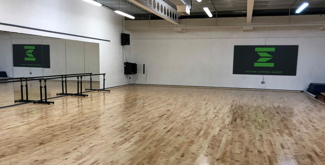 An empty dance studio